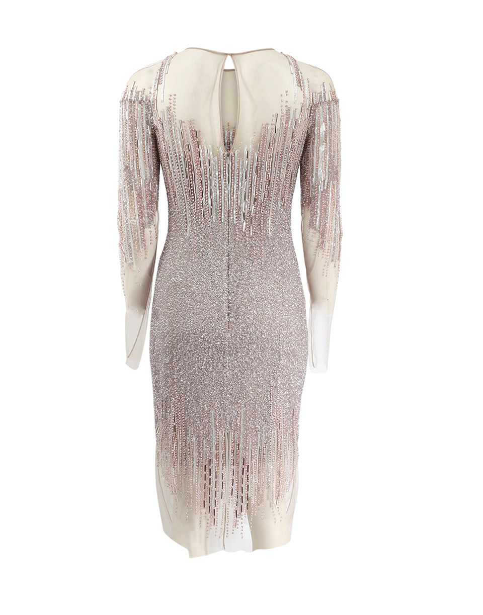 PAMELLA ROLAND-Crunch Sequined Dress-STONE