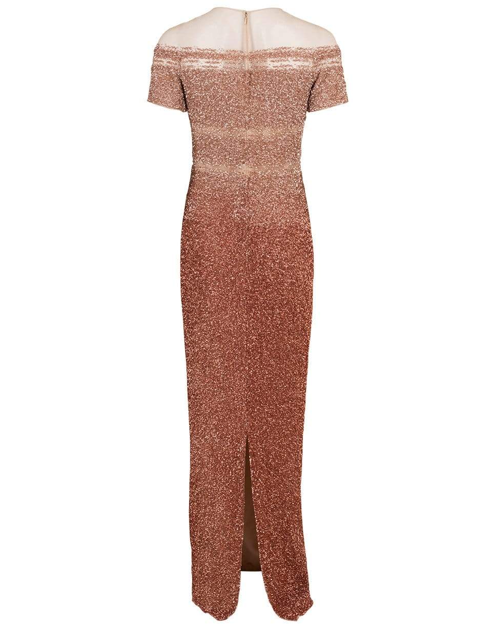 PAMELLA ROLAND-Ombre Sequin Gown-