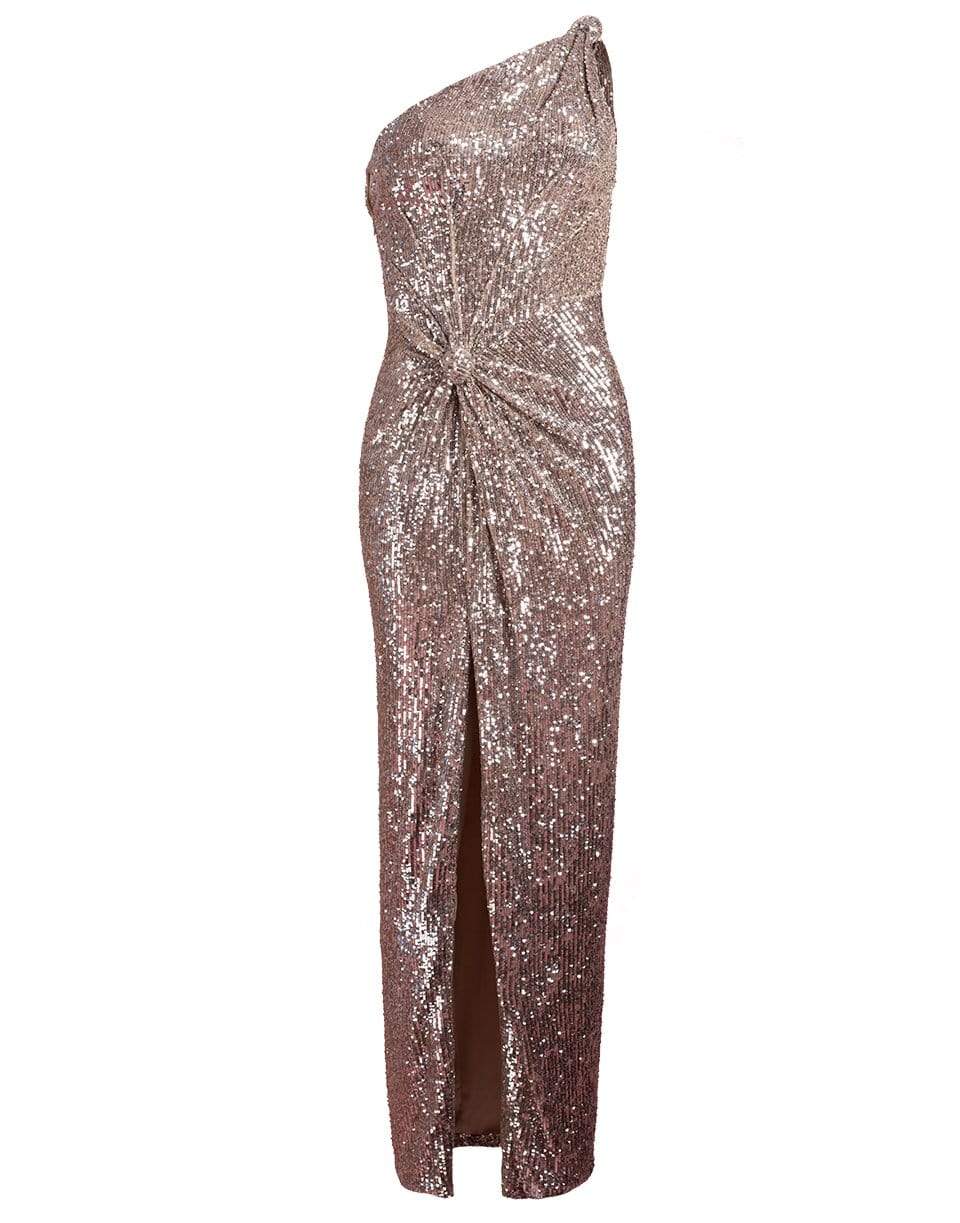 slim fit dress slacks TALLULAH ONE SHOULDER RUCHED SEQUIN MAXI DRESS main image 1