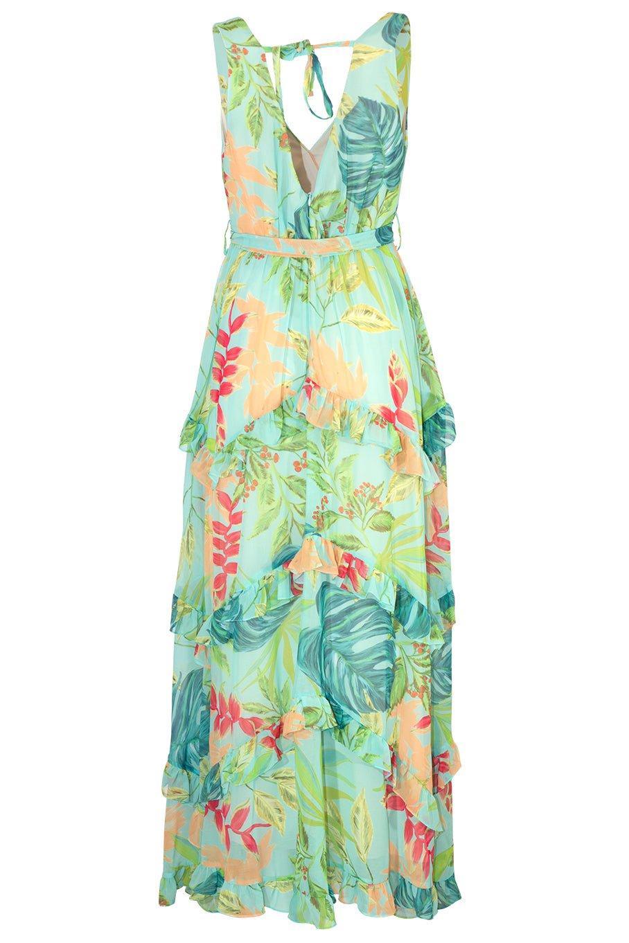 PATBO-Tropicalia VNeck Ruffle Maxi-