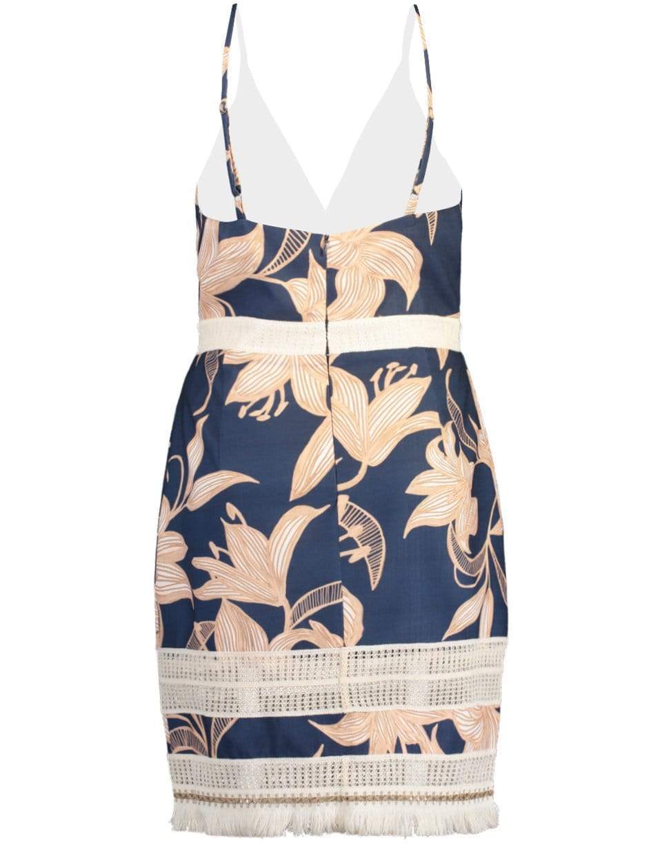 PATBO-Stargazer Fringe Trim Dress-