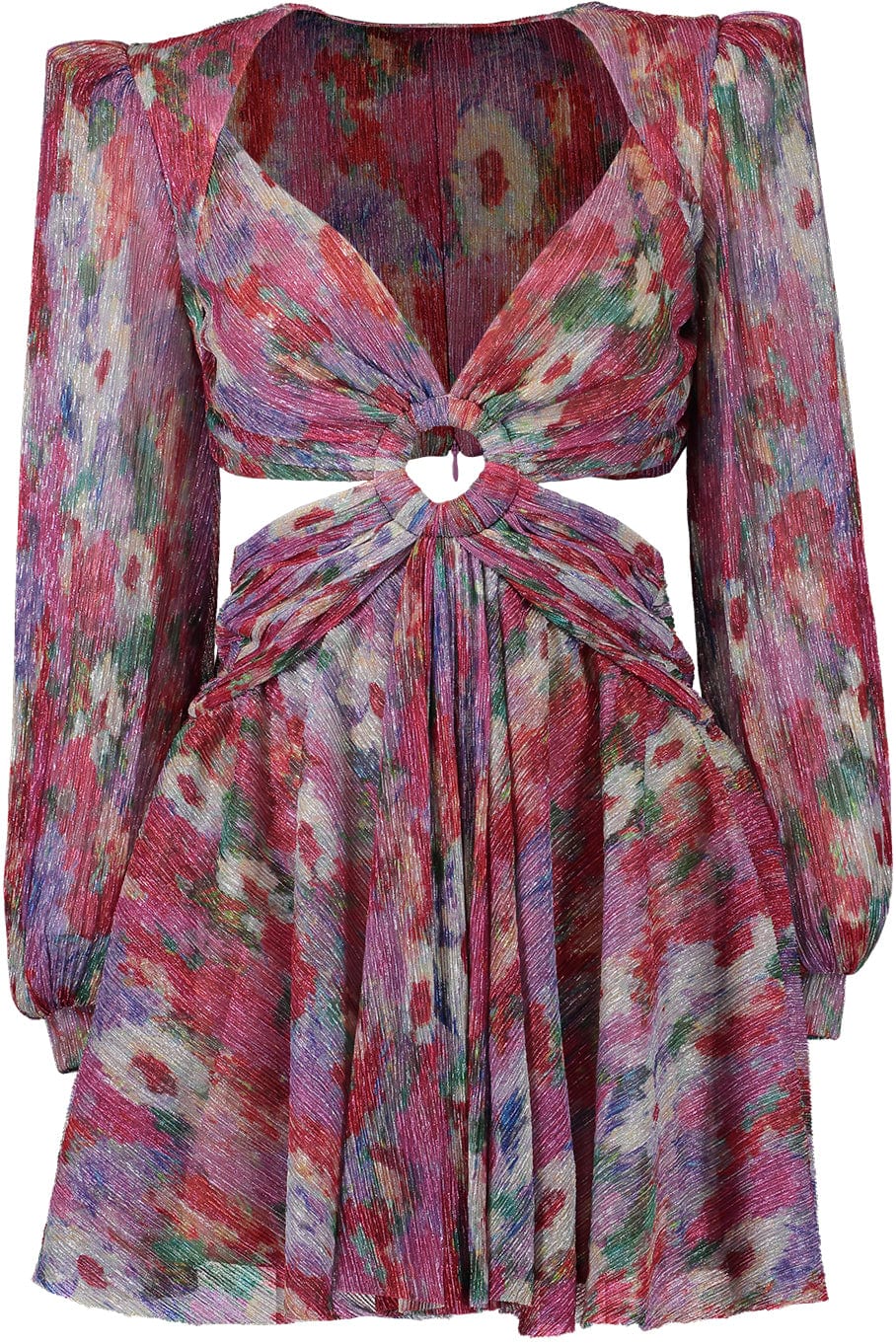 patbo cutout mini dress Printed Lurex Cutout Mini Dress