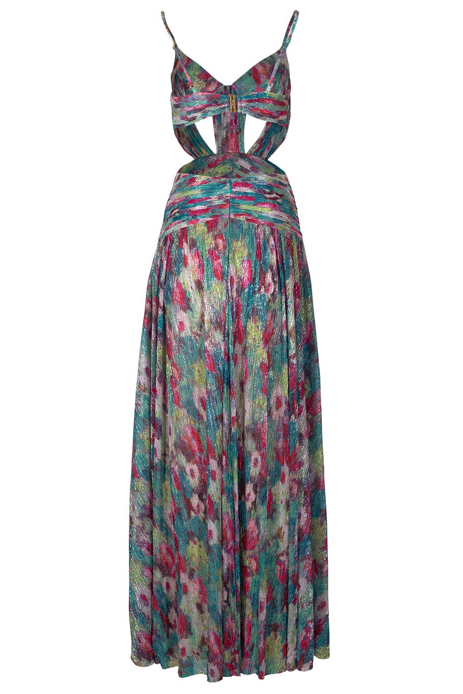 PATBO-Printed Lurex Sleeveless Gown-