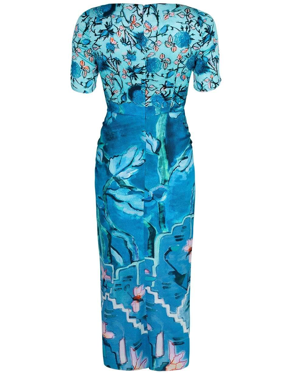 PETER PILOTTO-Printed Silk Twist Dress-