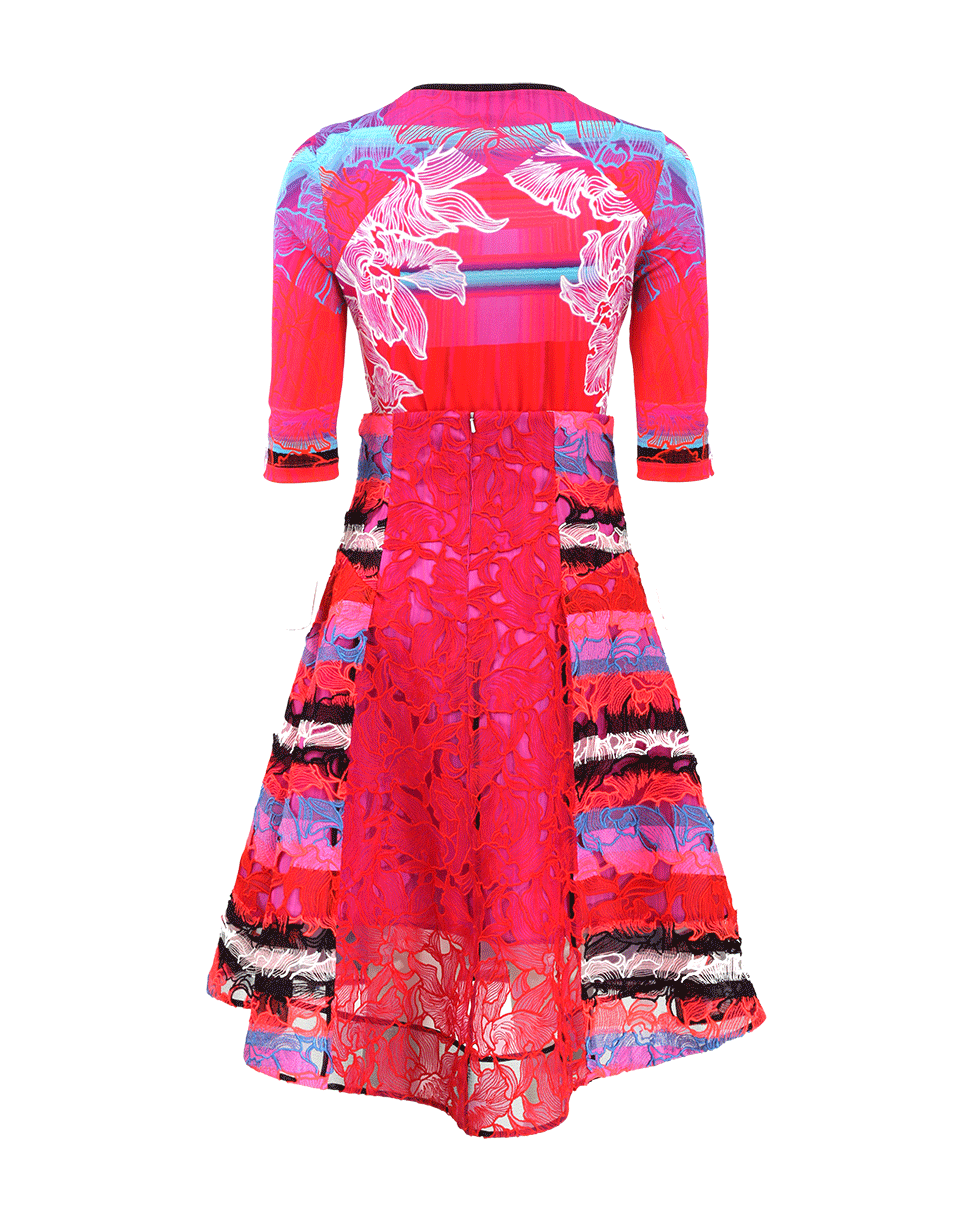 PETER PILOTTO-Jersey Top With Radial Skirt-ORCHPINK