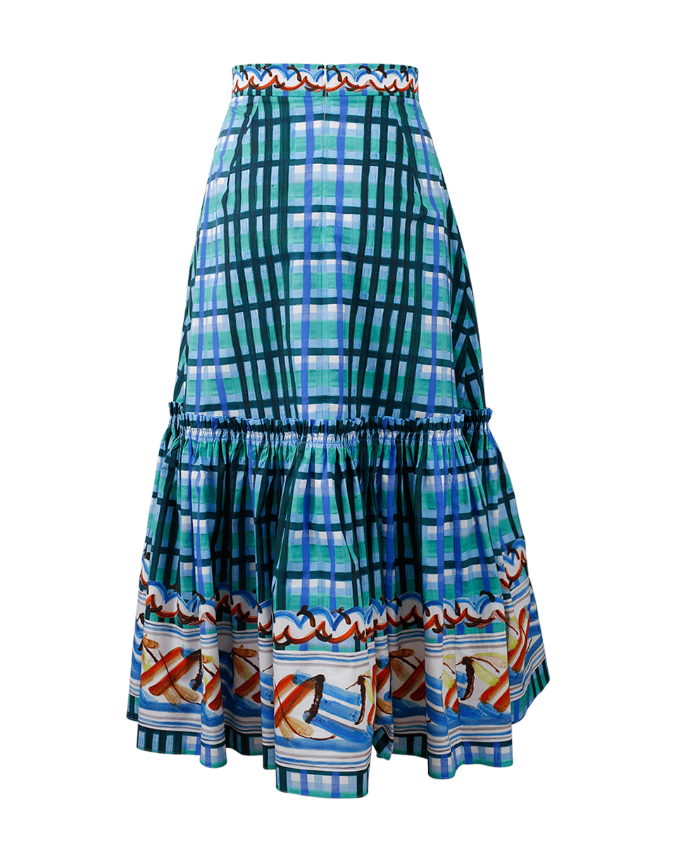 PETER PILOTTO-Checkered Print Midi Skirt-