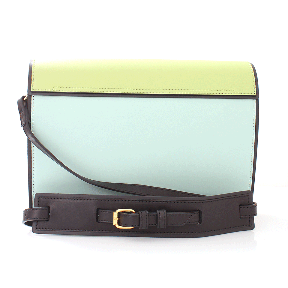 PIERRE HARDY-Square On Square Clutch-MINT/LIM
