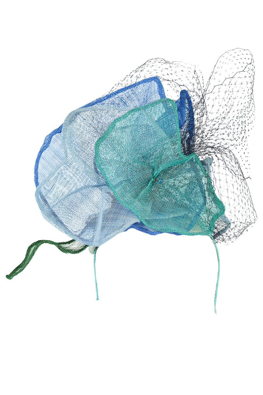 POMMENKARE FINE FASCINATO-Hibiscus Azul Fascinator-BLUE