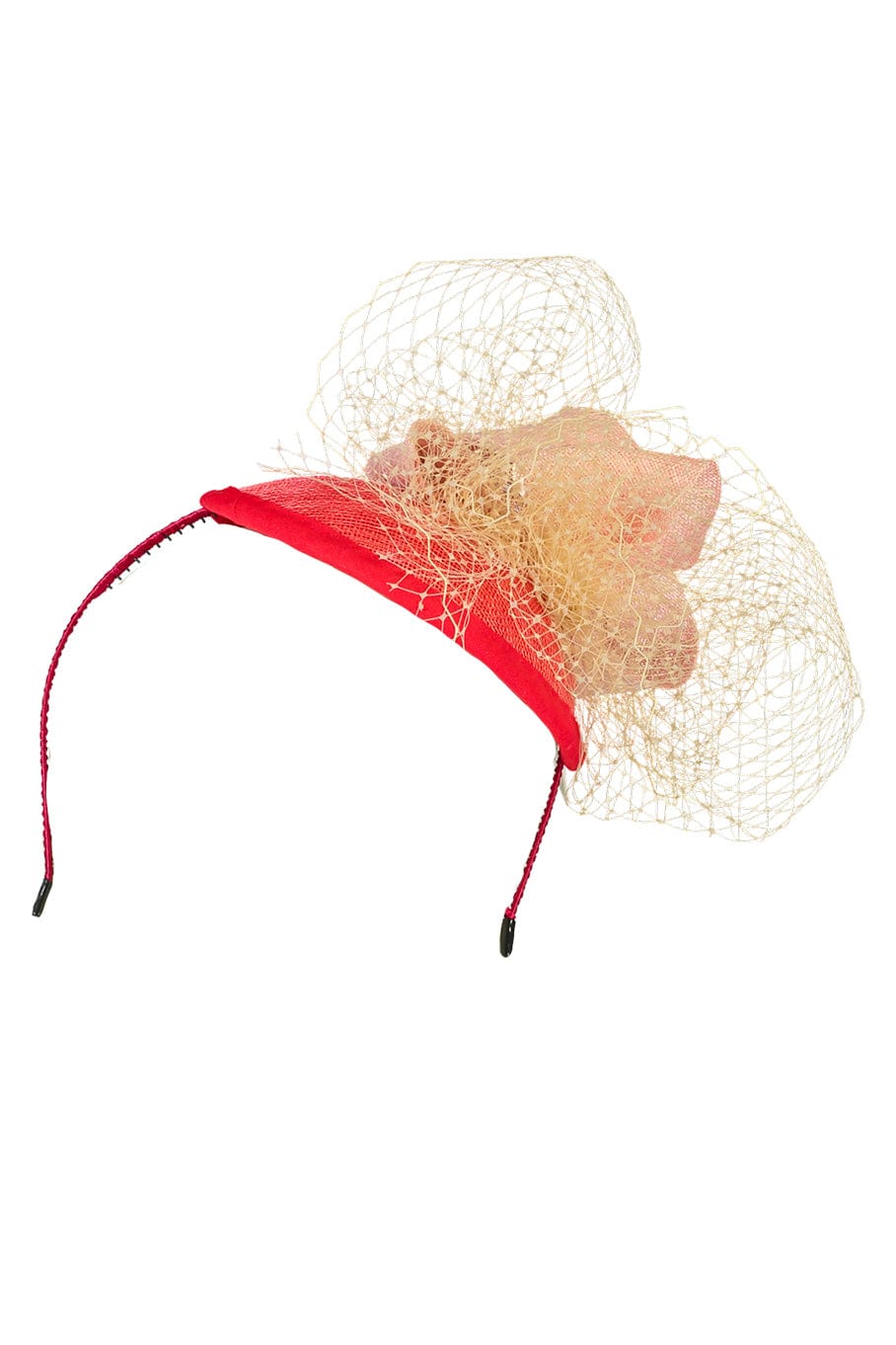 POMMENKARE FINE FASCINATO-Strawberry Daiquiri Fascinator-PINK/RED