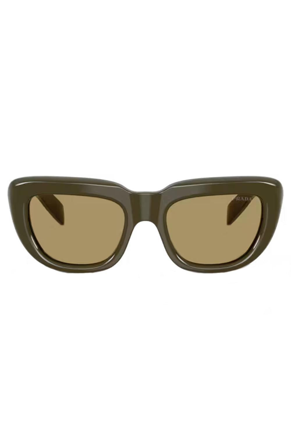Square Cat Eye Sunglasses - Laurel Green Olive | PRADA – Marissa