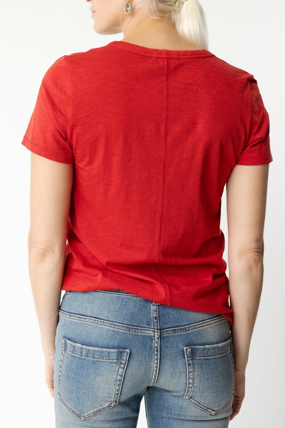 RAG & BONE-The Slub Vee - Red-