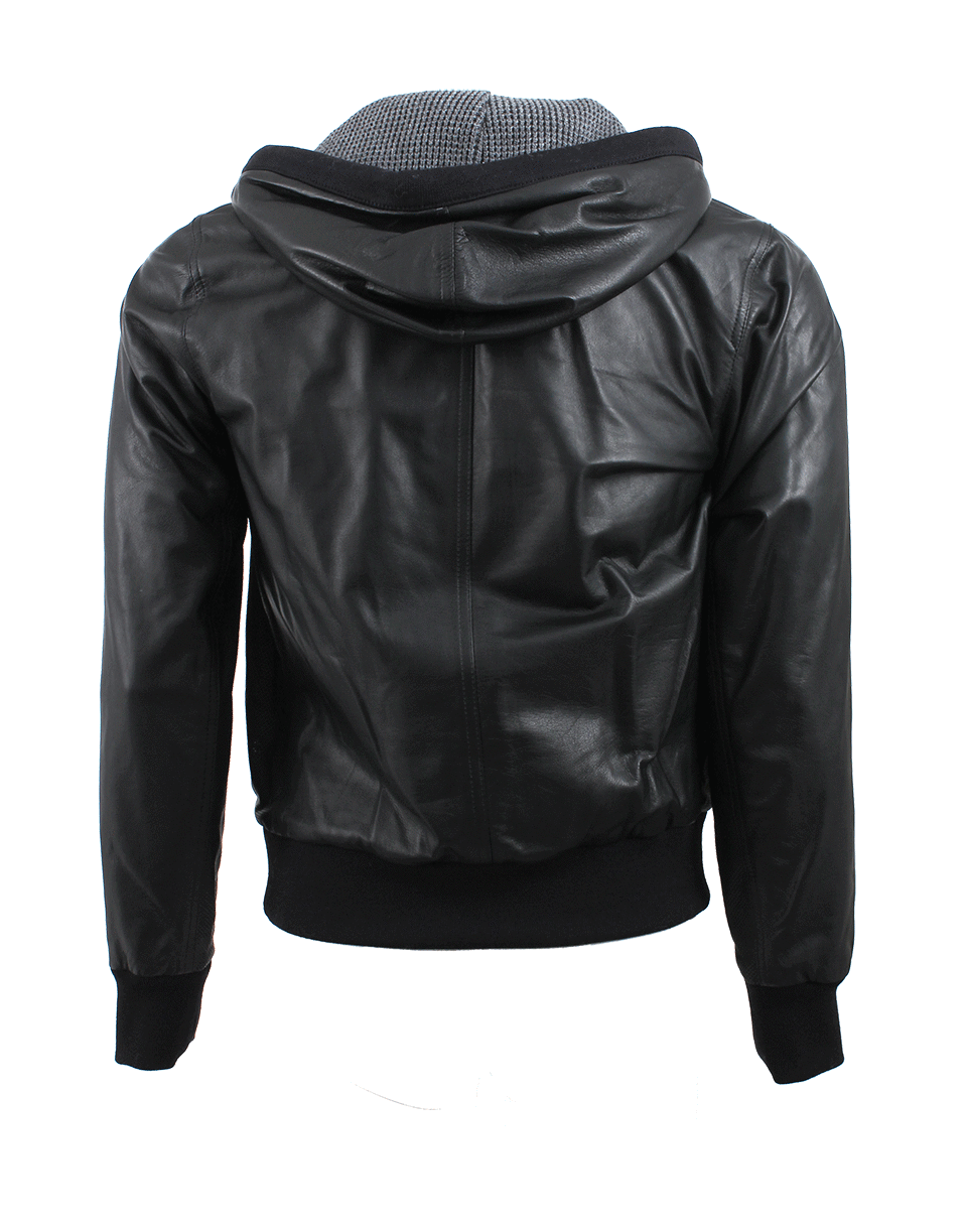 RAG & BONE-Christopher Leather Hoodie-