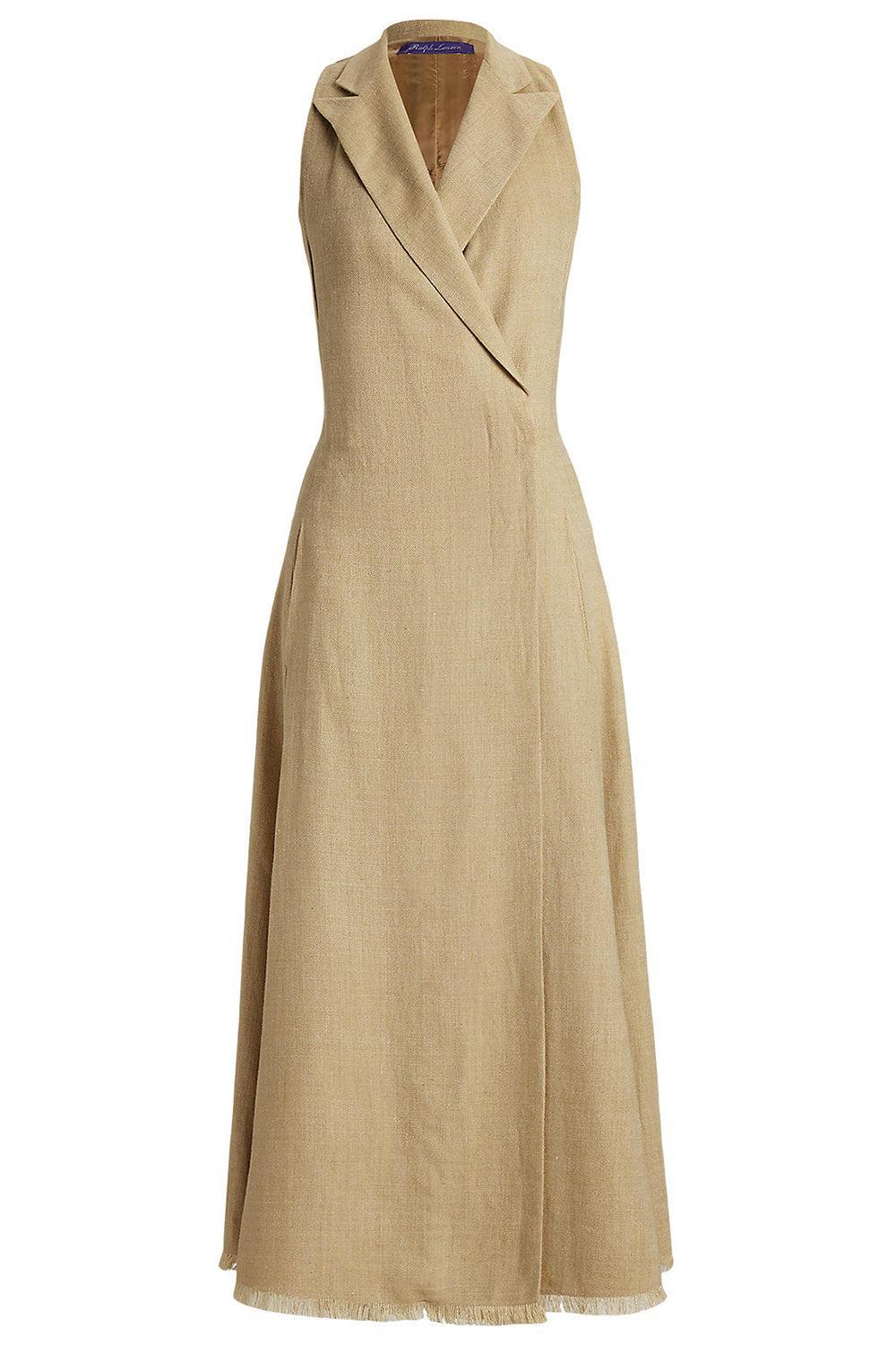 Ralph Lauren Women's Alecia Silk-Linen Twill Day Dress