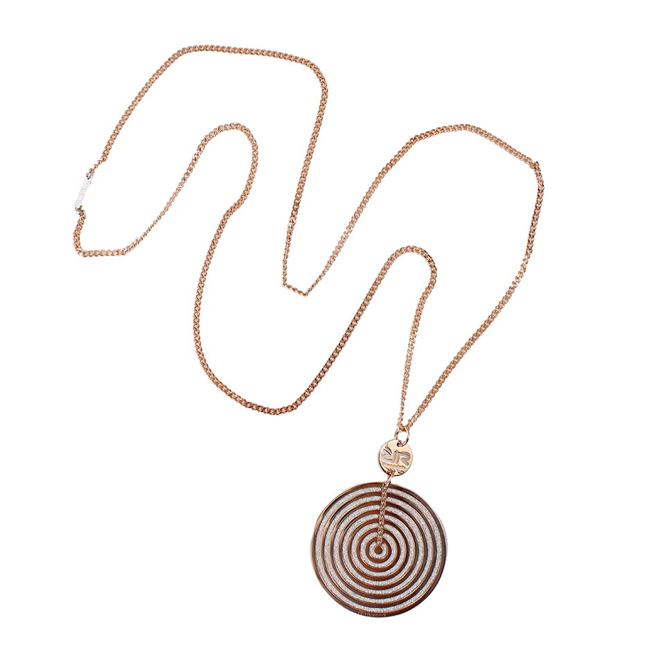 REBECCA-Glam Swarovski Crystal Pendant Necklace-BRONZE