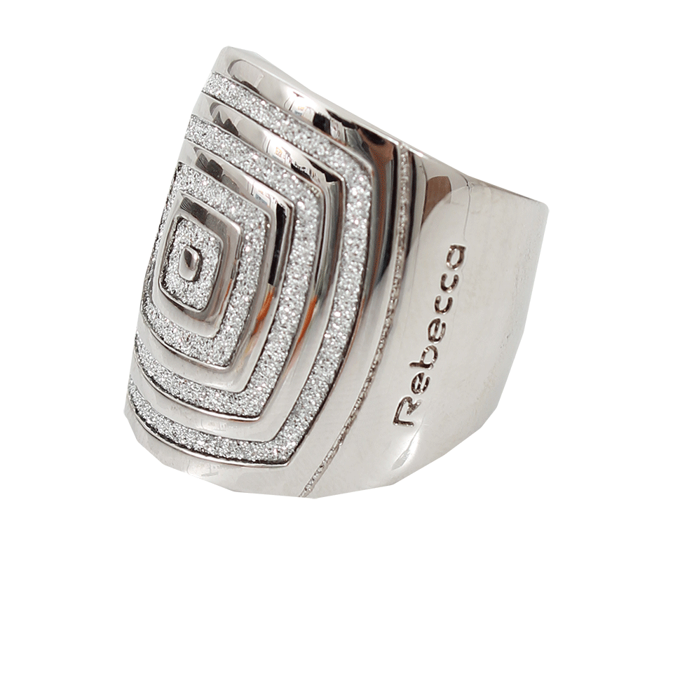 REBECCA-Square Swarovski Crystal Glam Ring-BRONZE