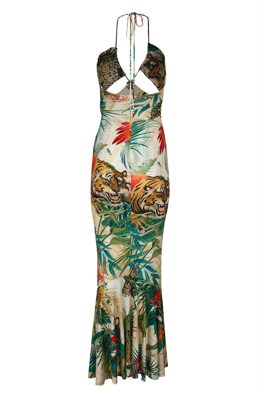 ROBERTO CAVALLI-Printed Maxi Dress-
