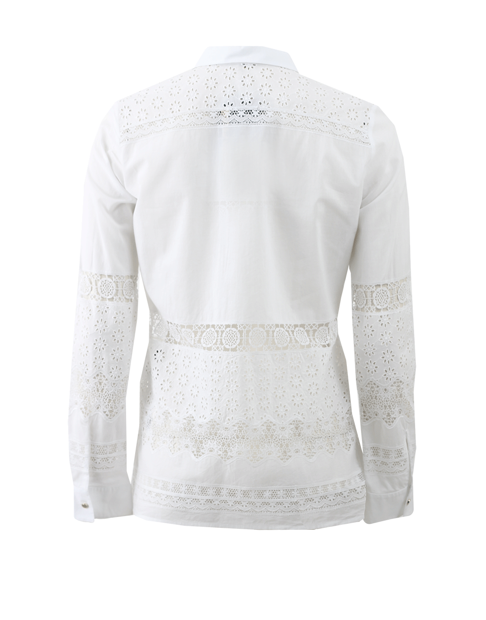 ROBERTO CAVALLI-Eyelet Blouse-
