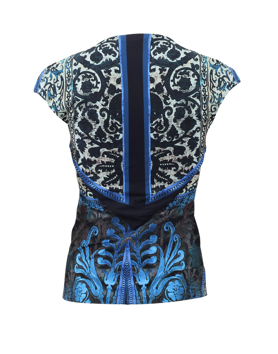 ROBERTO CAVALLI-Fitted Print Top-