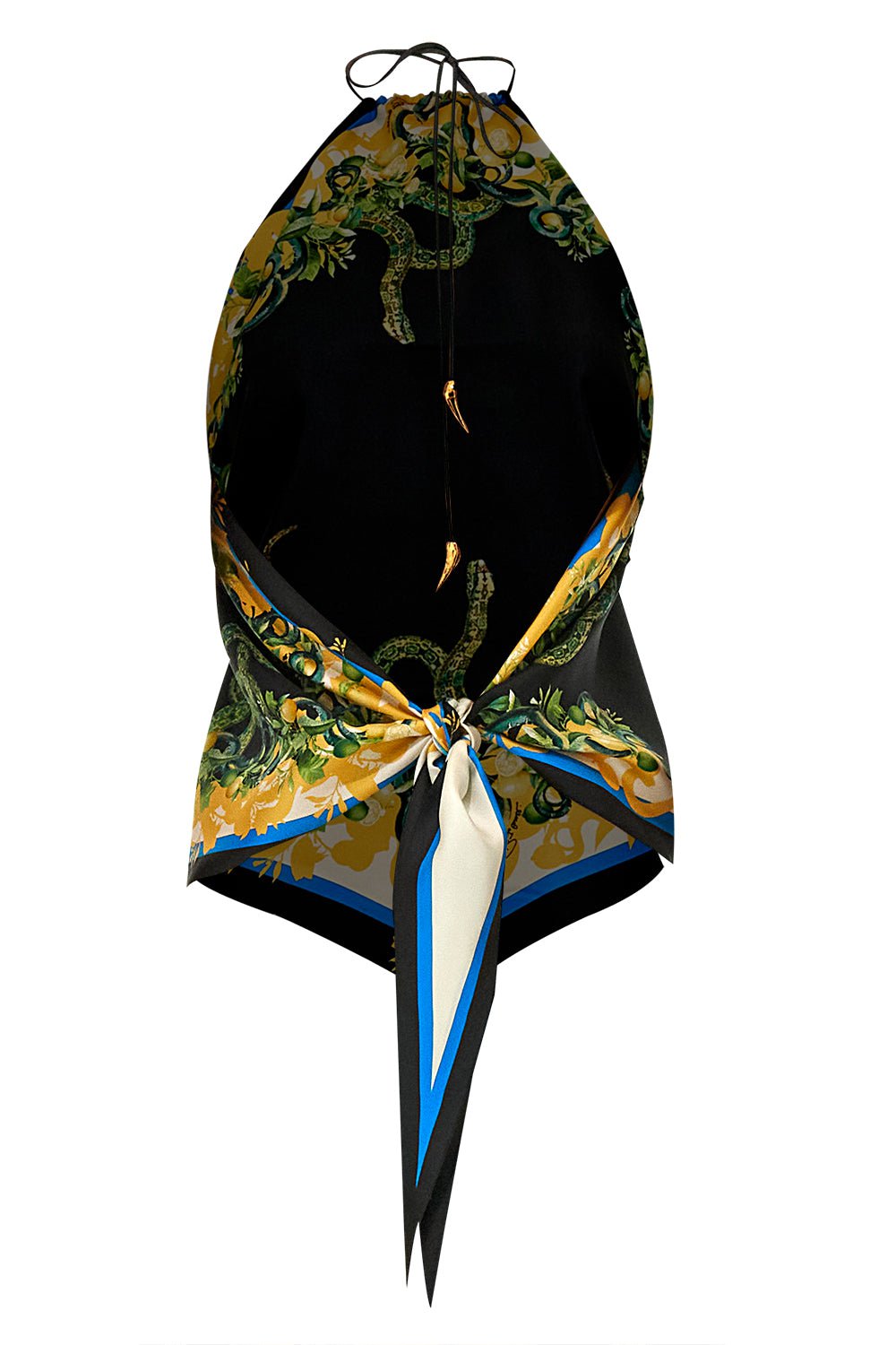 ROBERTO CAVALLI-Halter Scarf Top-