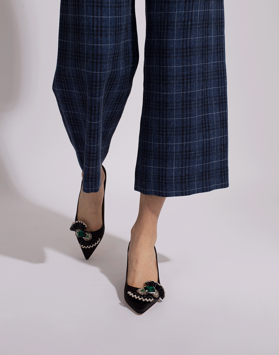 ROCHAS-Satin Broche Pump-