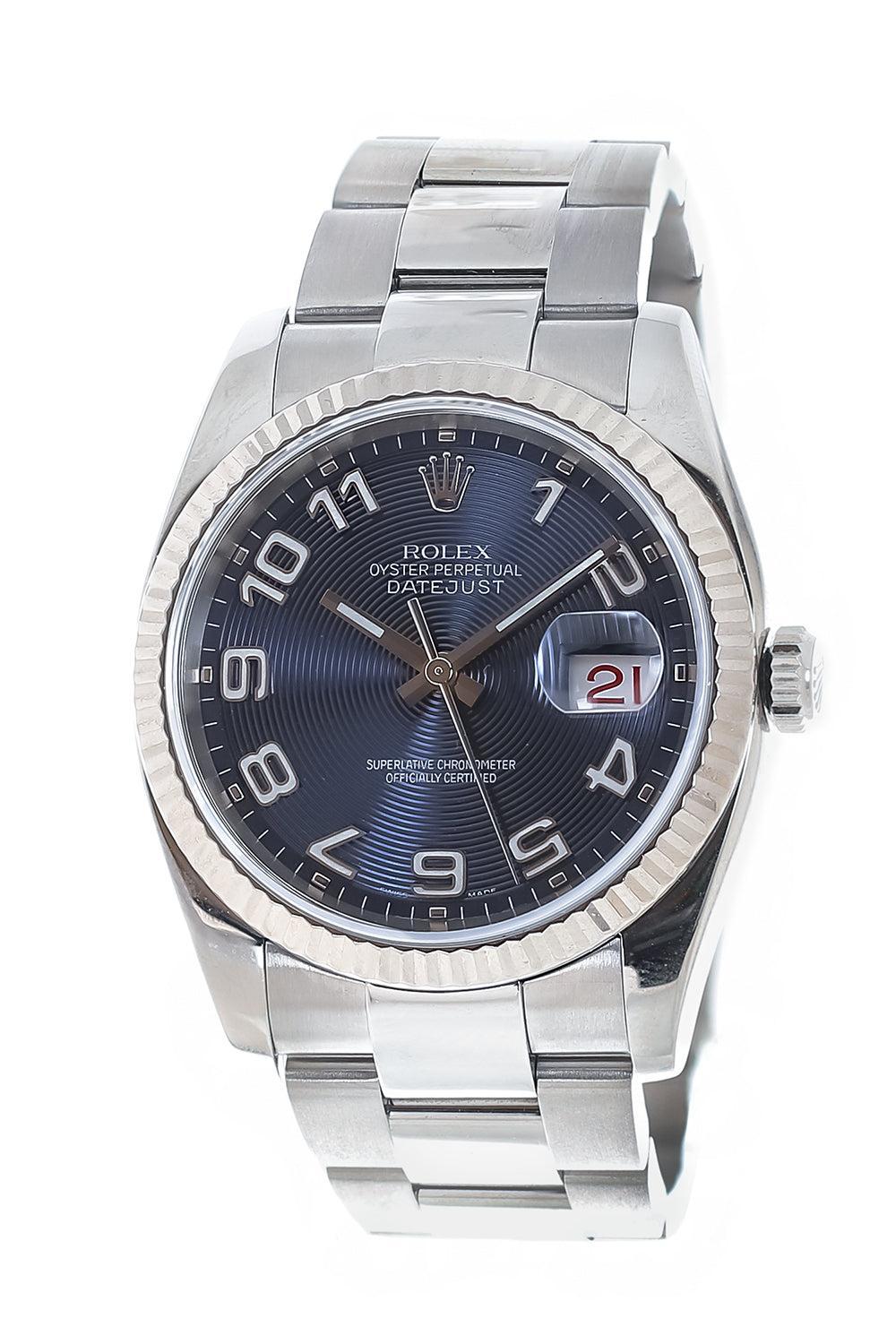 Navy Datejust Watch 36-WHITE GOLD-36MM-JEWELRYFINE JEWELWATCH-ROLEX