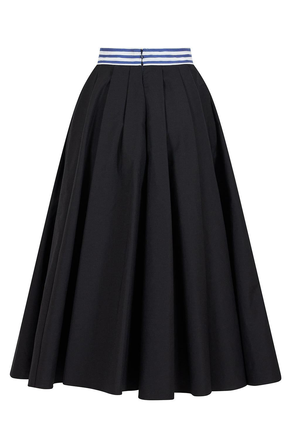 Full Pleated Skirt-BLACK-4-CLOTHINGSKIRTMIDI-ROSIE ASSOULIN
