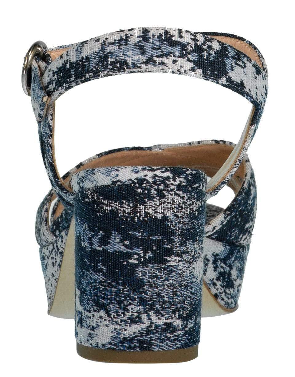 RUPERT SANDERSON-Metallic Deidre Platform Sandal-