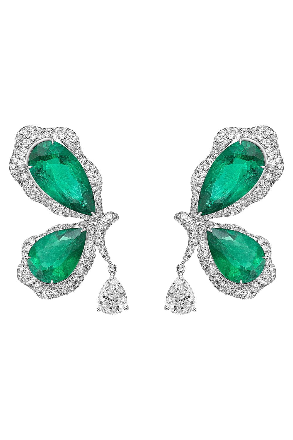 Briolette sales diamond earrings