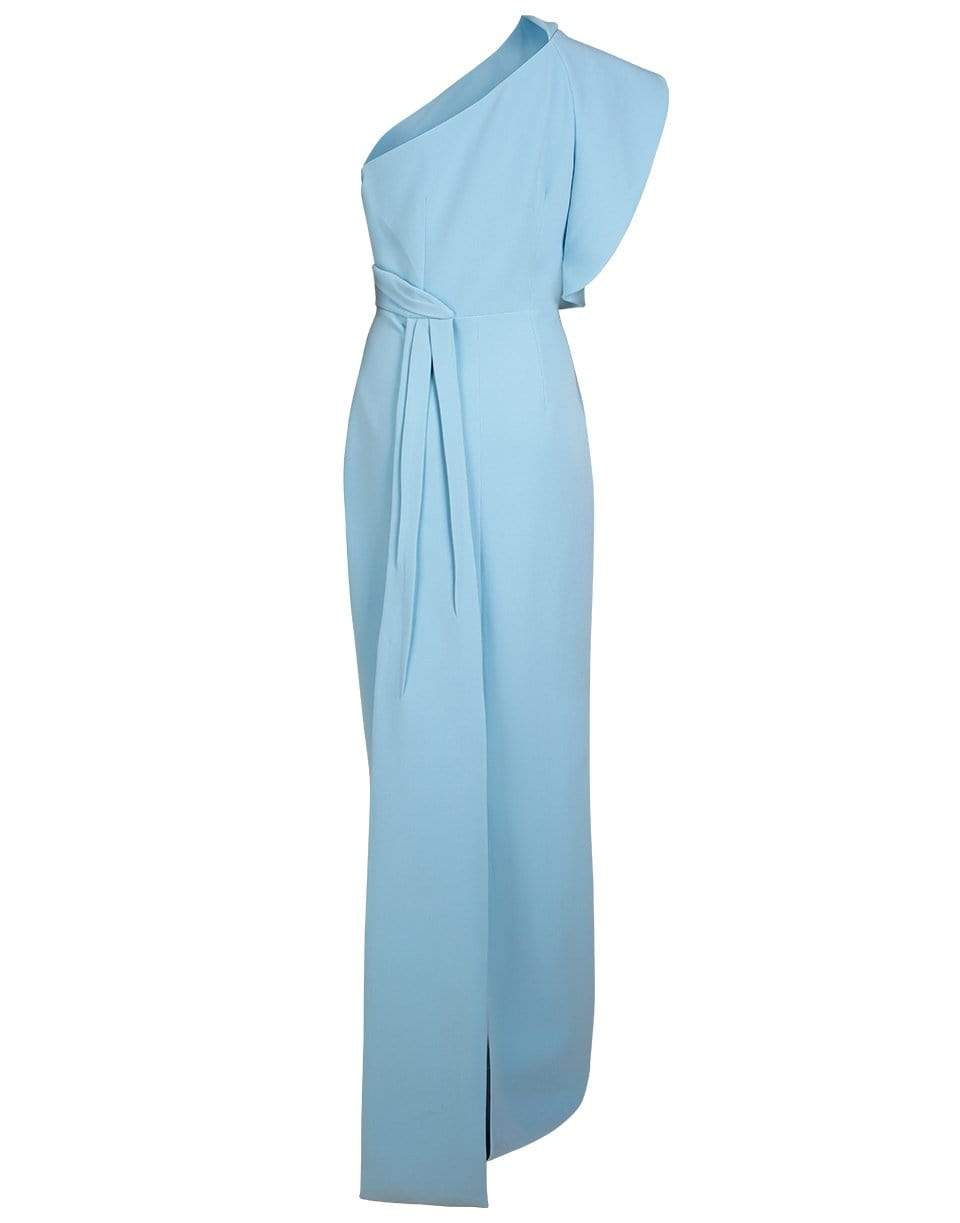 SAFIYAA-Asymmetric Long Dress-AIR BLUE