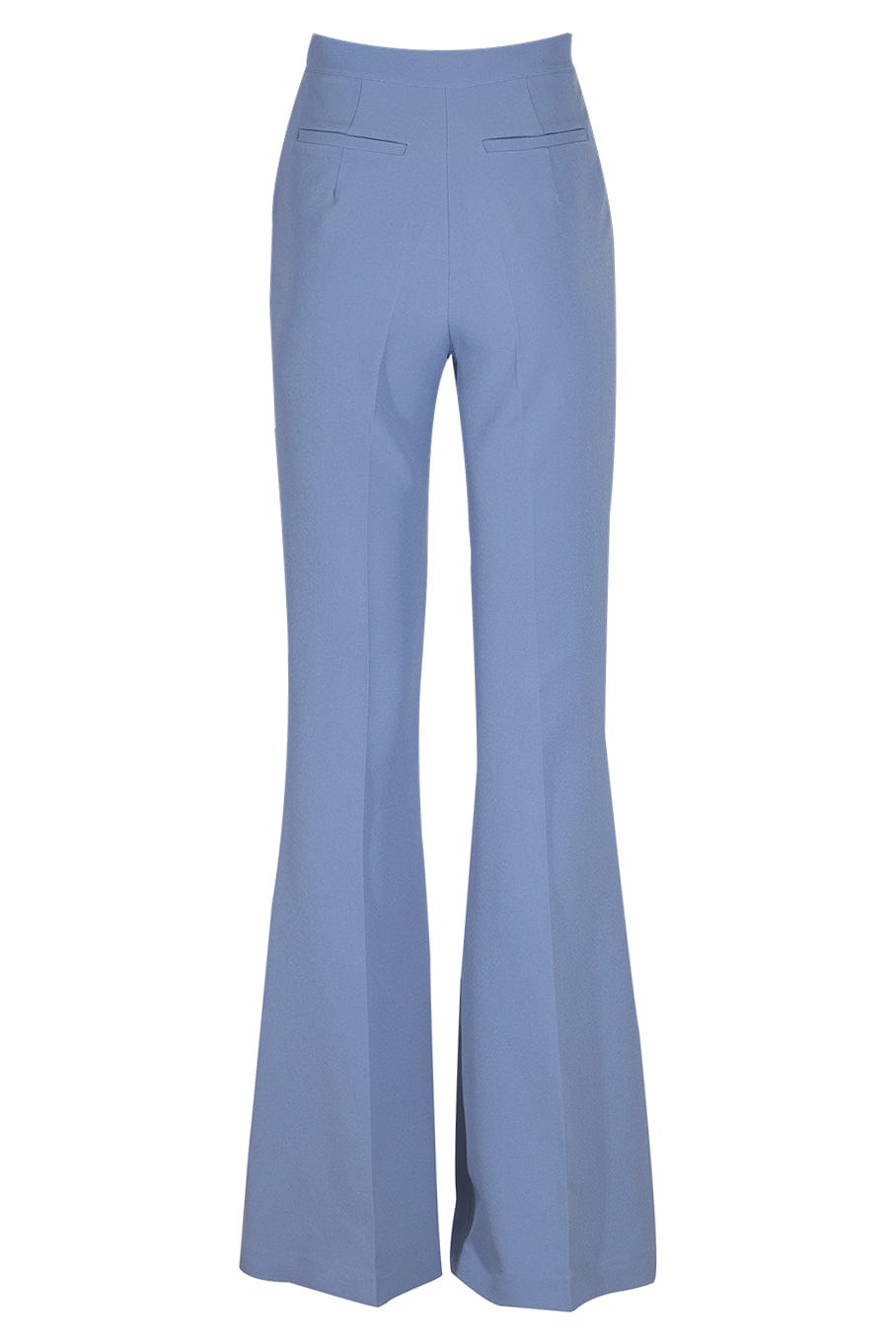 SAFIYAA-Flare Leg Side Zip Trouser-BLUE ASH