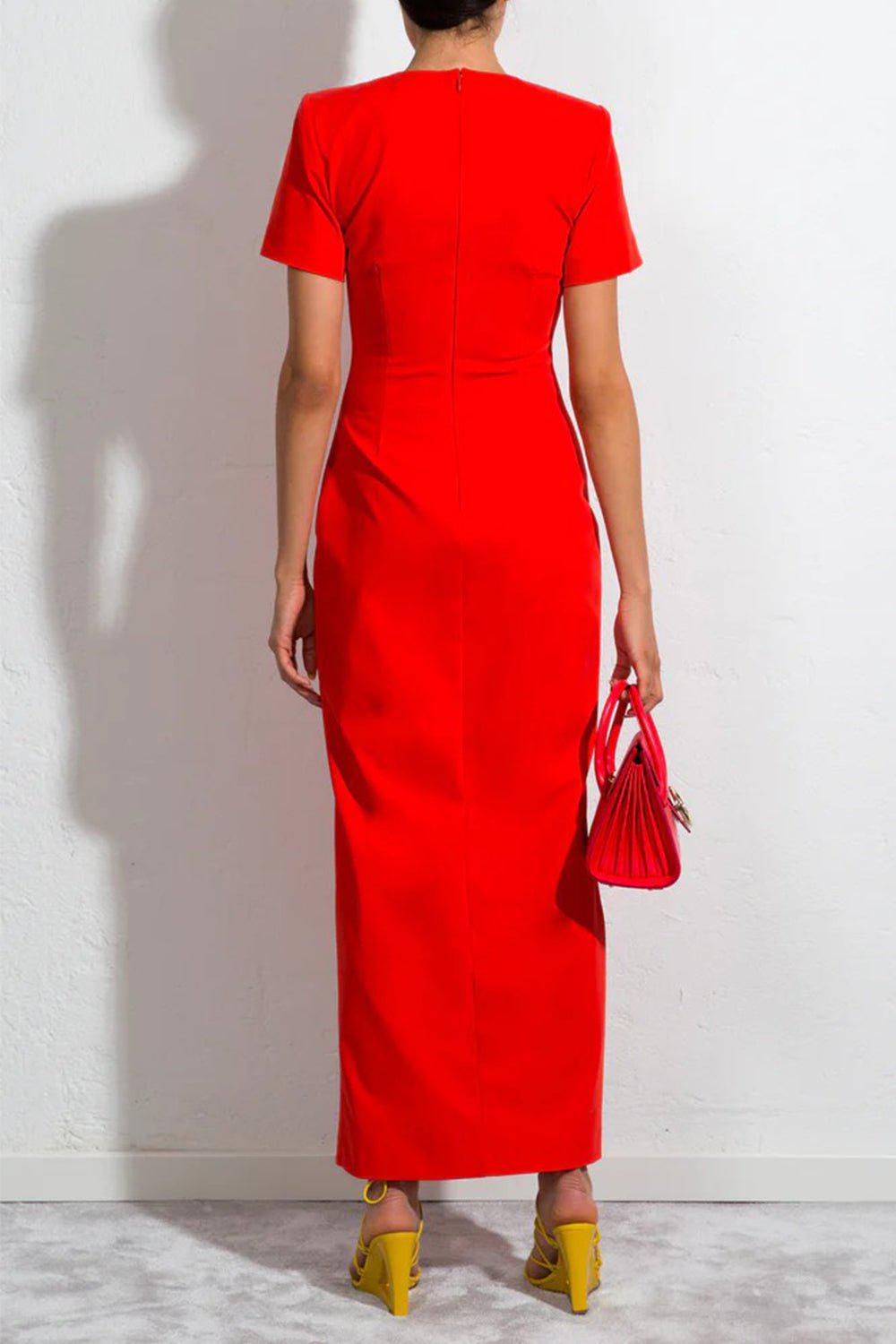SARA BATTAGLIA-Slit Dress-