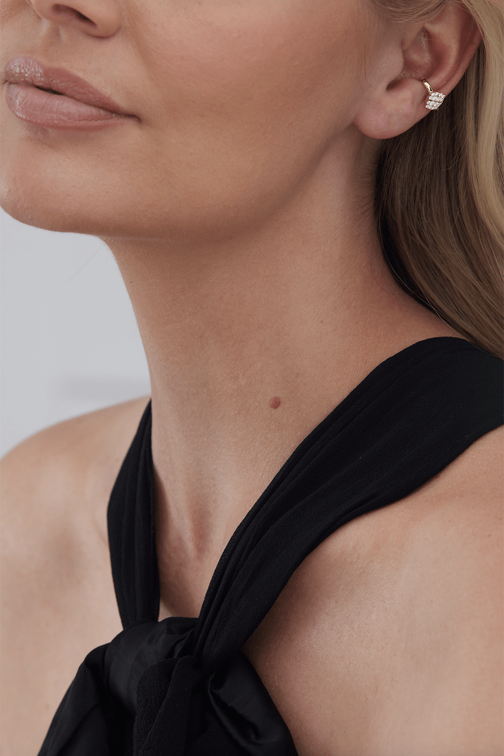 SARA WEINSTOCK-Flora Ear Cuff-WHITE GOLD