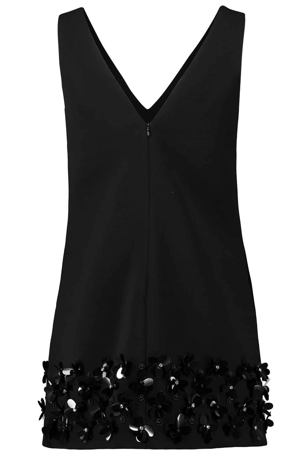 3D Floral Sequin Mini Dress-BLACK-2-CLOTHINGDRESSCOCKTAIL-self-portrait