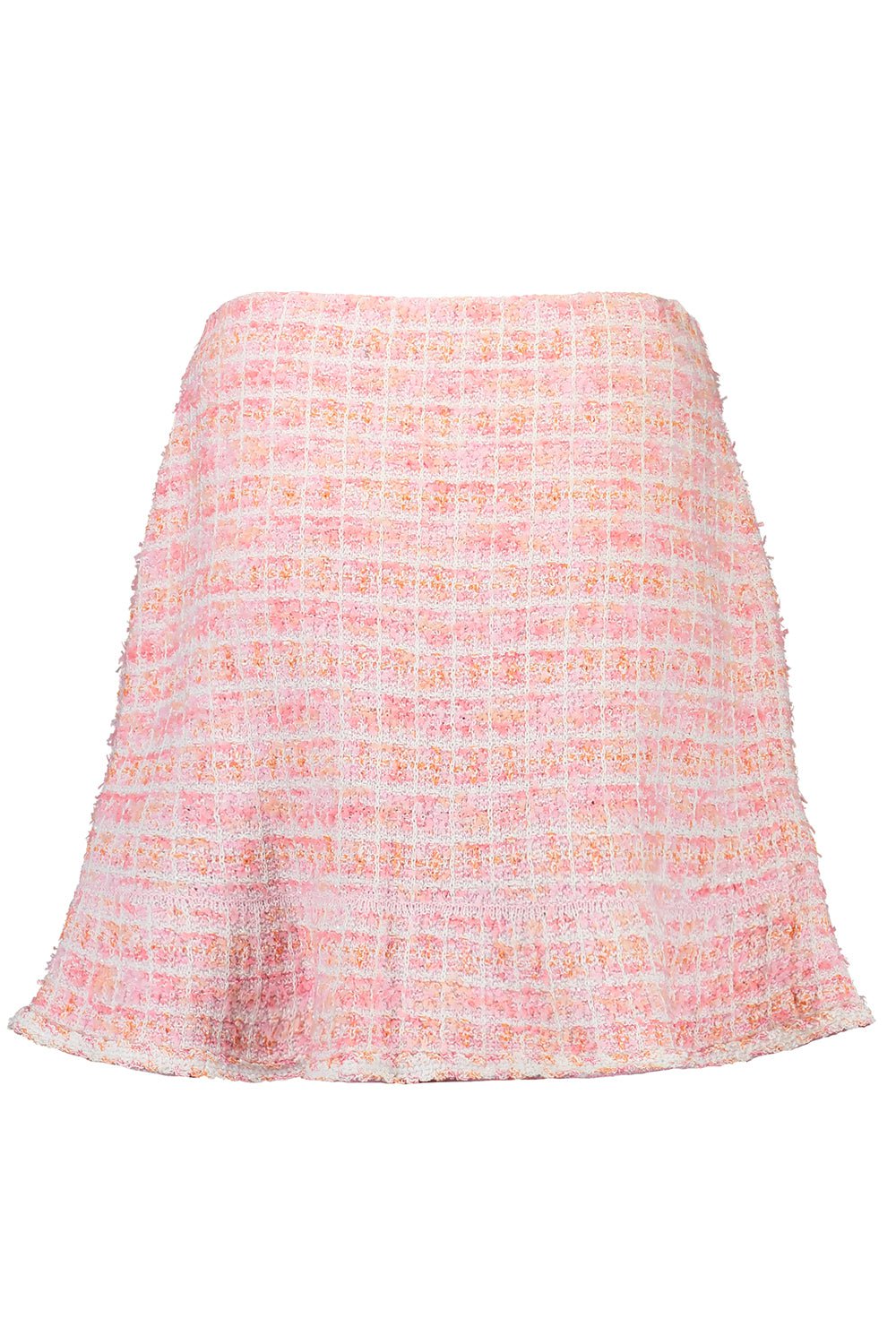self-portrait-Check Knit Skirt-