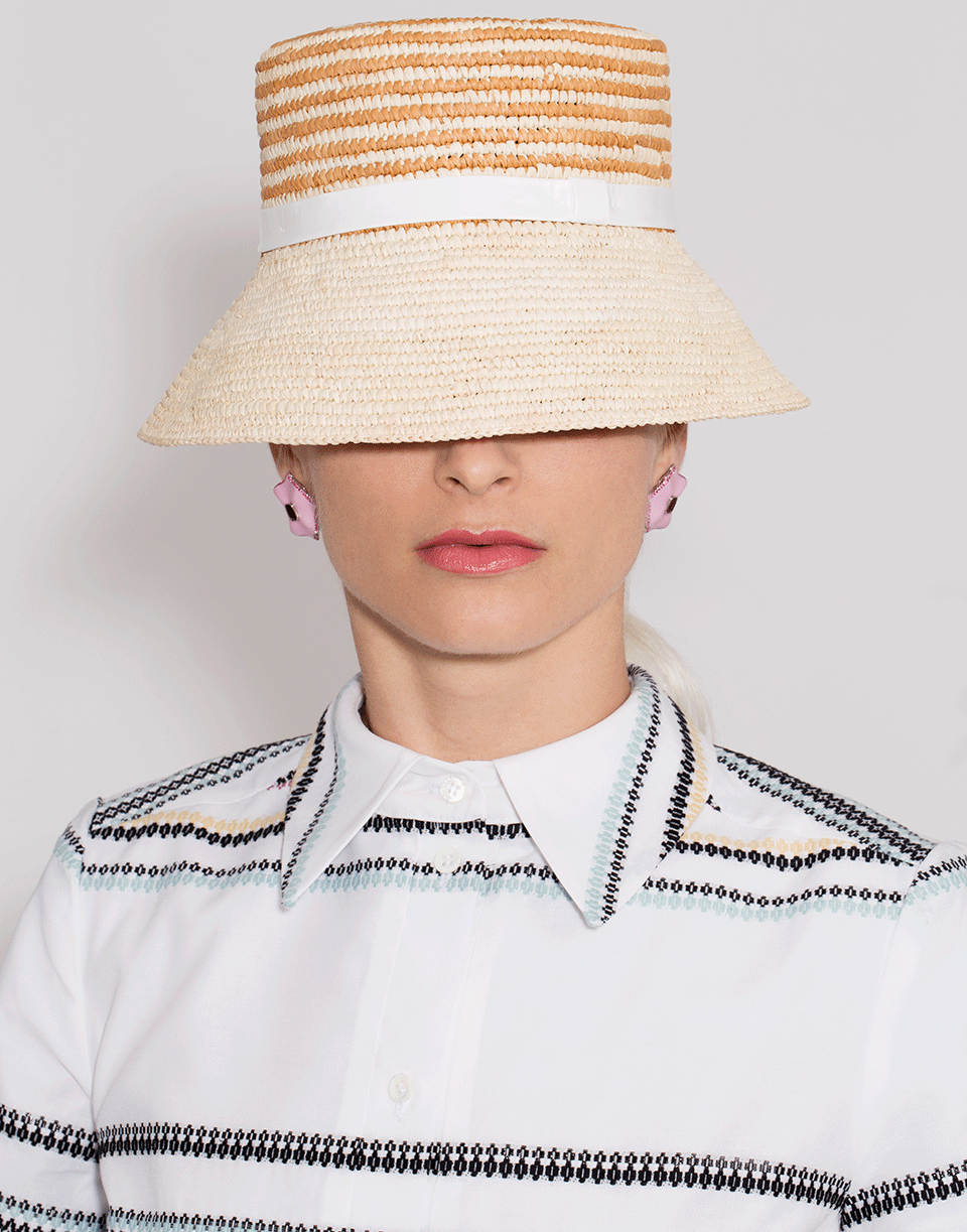 SENSI STUDIO-Lamp Shaped Hippie Hat-BGE/NAT