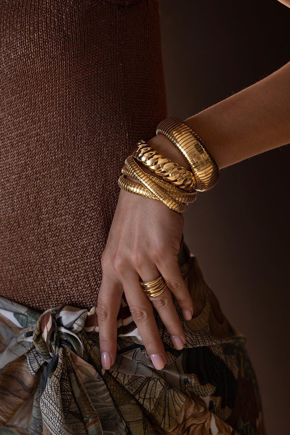 SIDNEY GARBER-Short Scribble Ring-ROSE GOLD