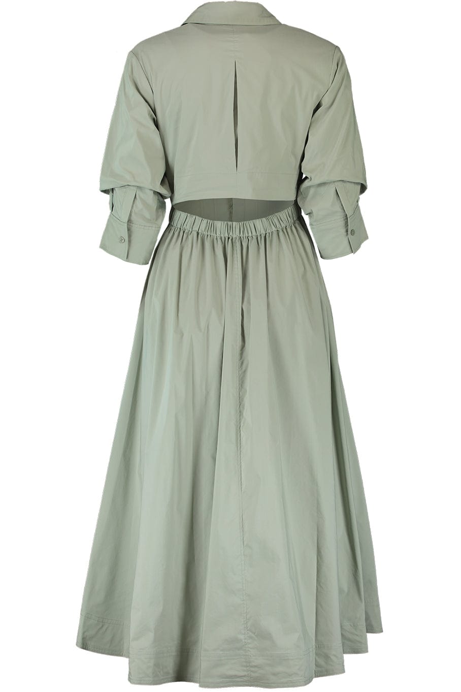 SIMKHAI-Jazz Poplin Pintuck Midi Dress-