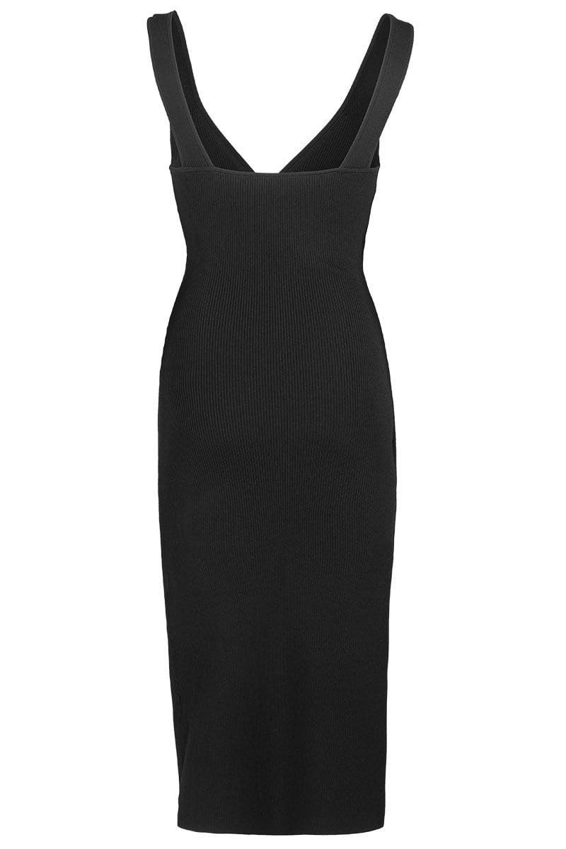 SIMKHAI-Milani Core Deep Rib Wrap Dress-