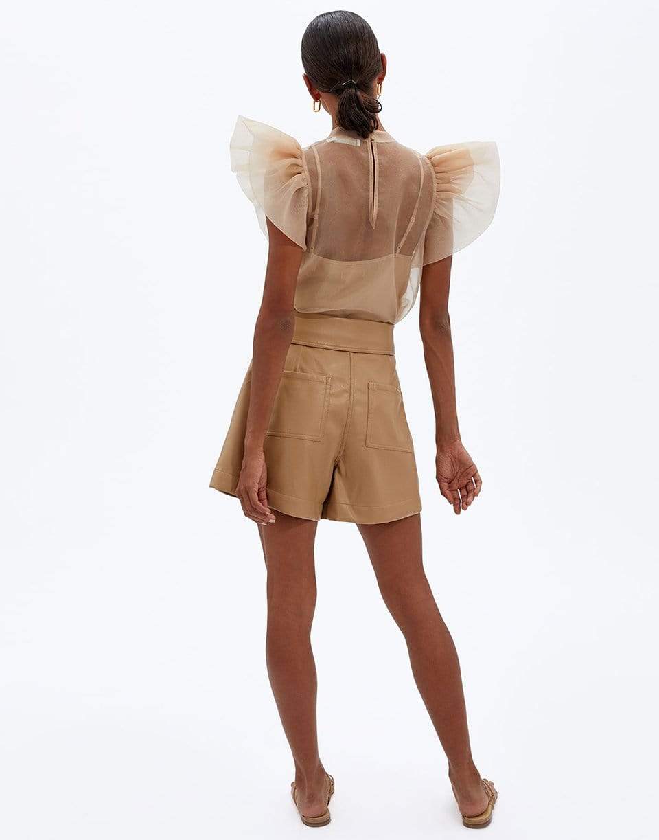 SIMKHAI-Corina Recycled Organza
Ruffle Sleeve
Top-