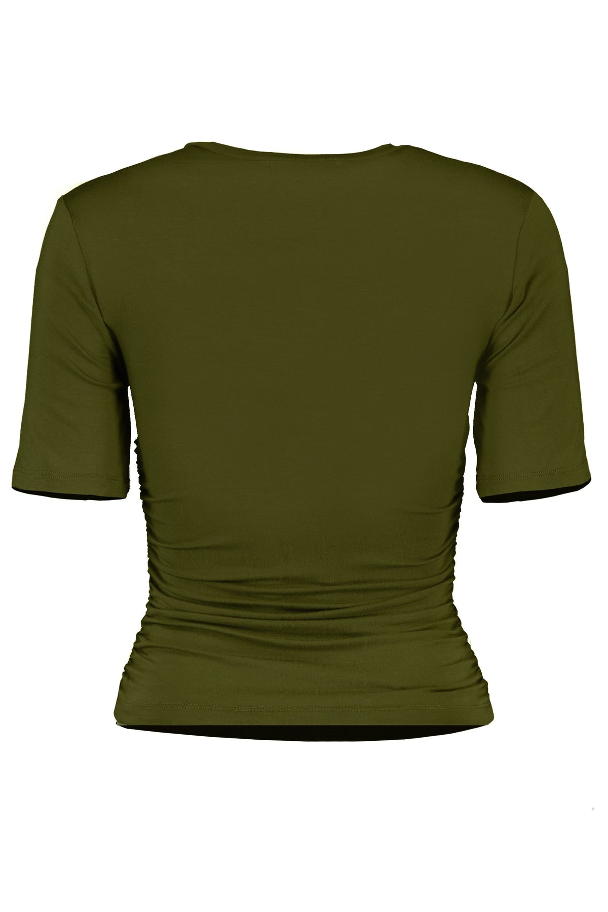 SIMKHAI-Tansy Ruched Bustier Tee - Forest-