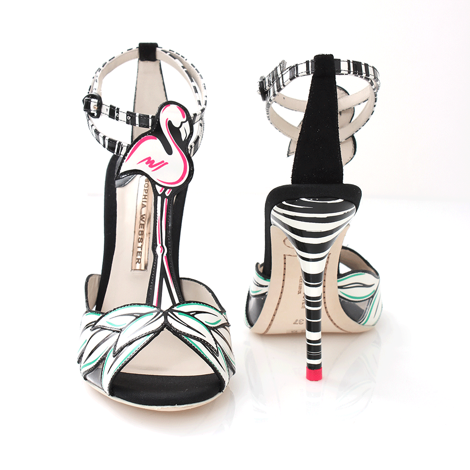 SOPHIA WEBSTER-Flamingo T-Bar Sandal-
