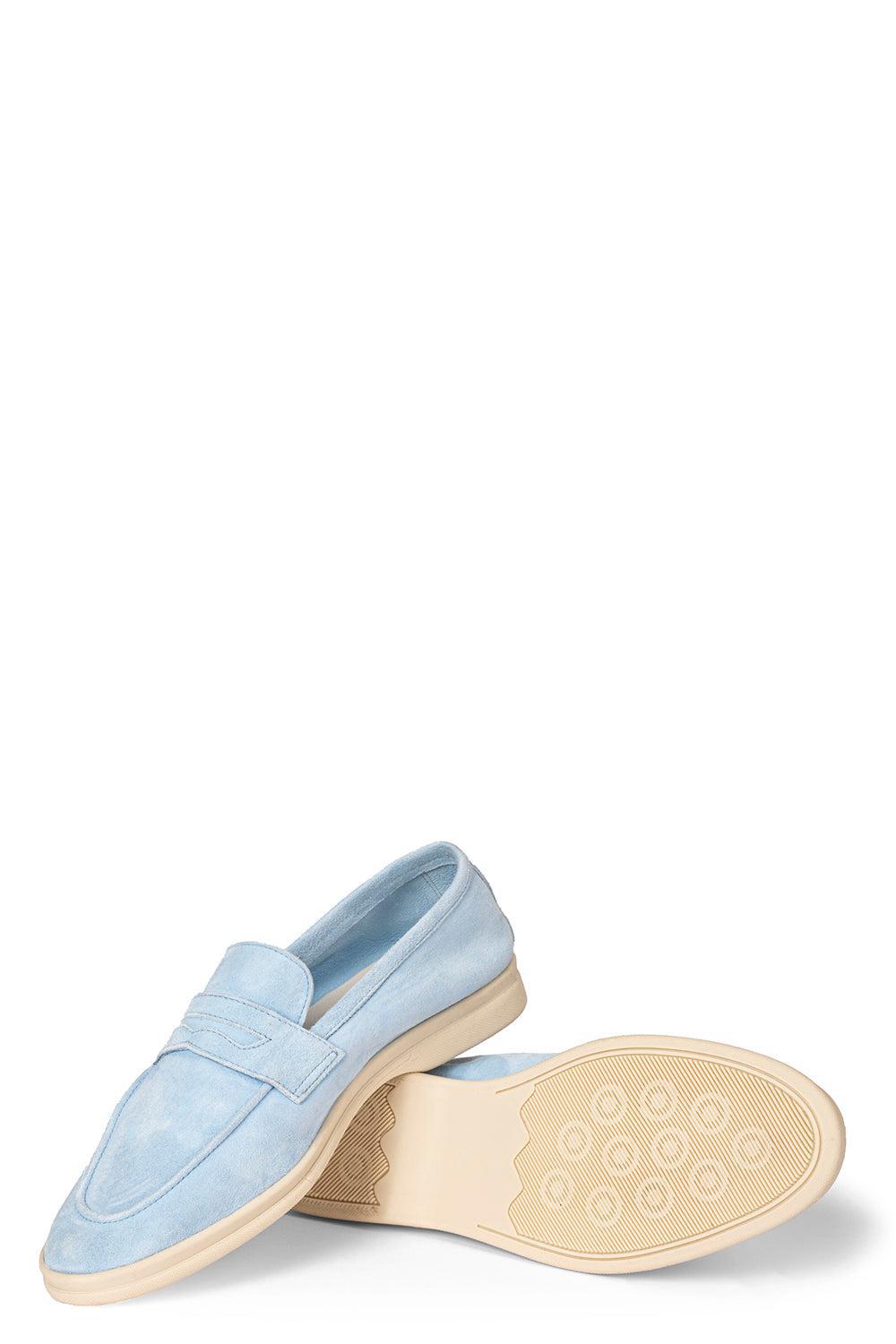 Essenziale Suede Loafer - Baby Blue-BABYBLUE-36-SHOEFLAT SHOE-SOPHIQUE