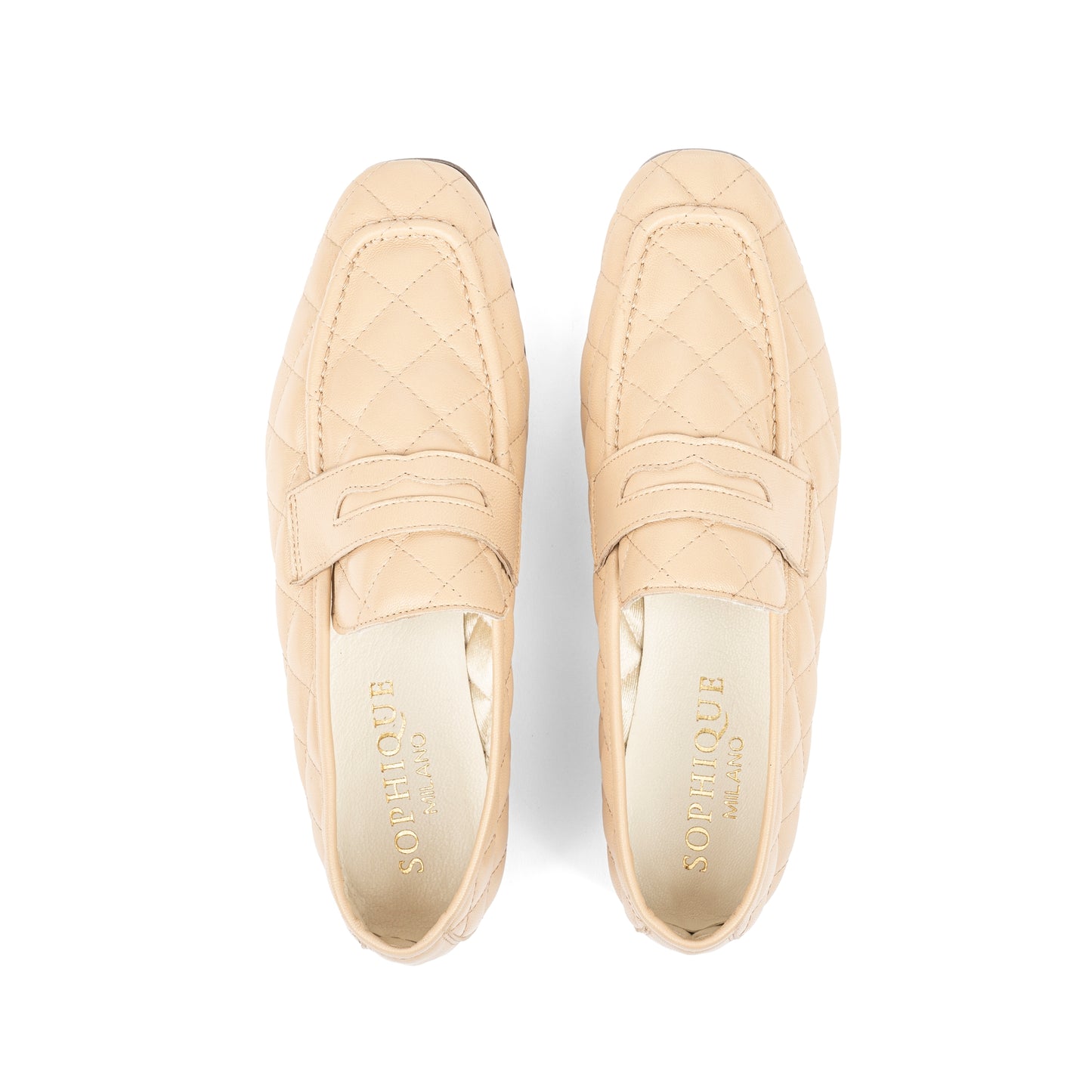Essenziale Loafers - Quilted Cream-CREAM-36-SHOEFLAT SHOE-SOPHIQUE