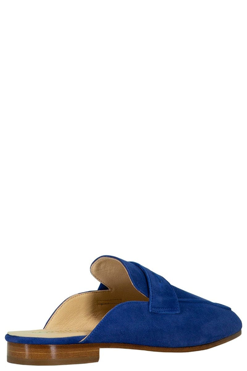 SOPHIQUE-Riviera Suede Leather Mule - Blue Cobalt-