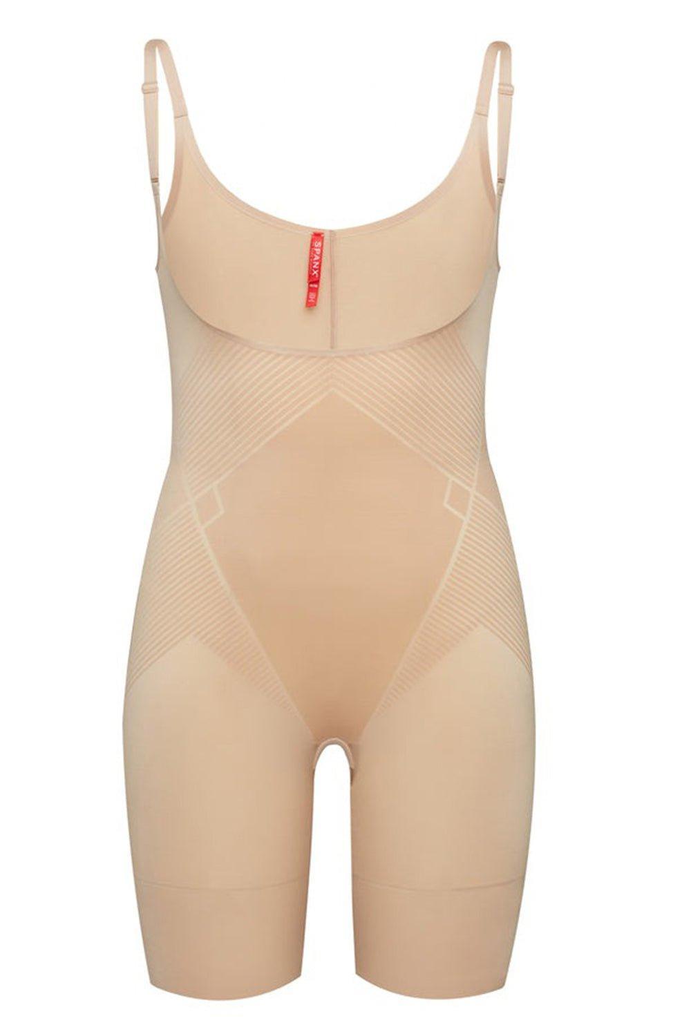 SPANX-Open Bust Mid Thigh Bodysuit-