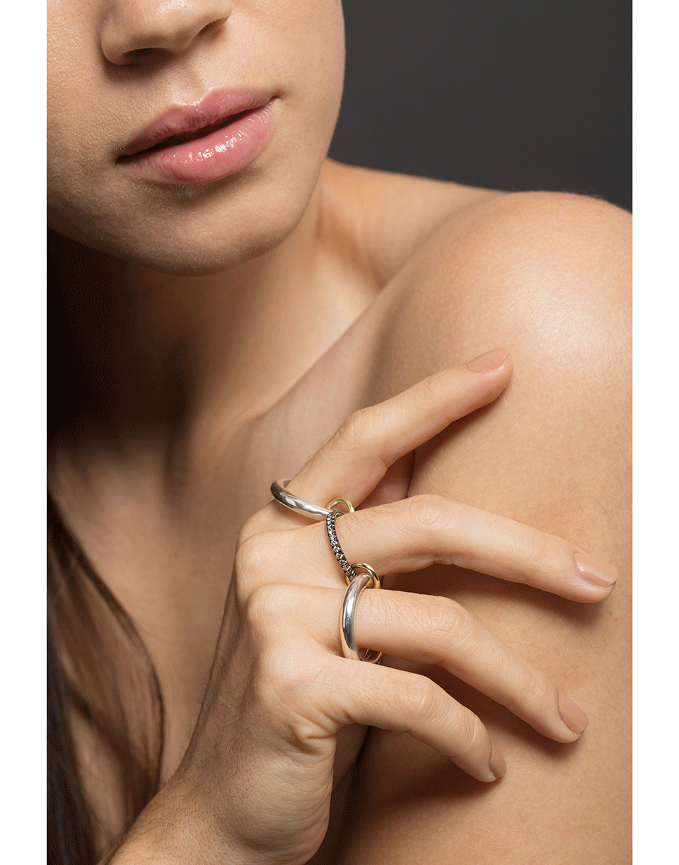 SPINELLI KILCOLLIN-Three Link Libra Nior Rings-SILVER