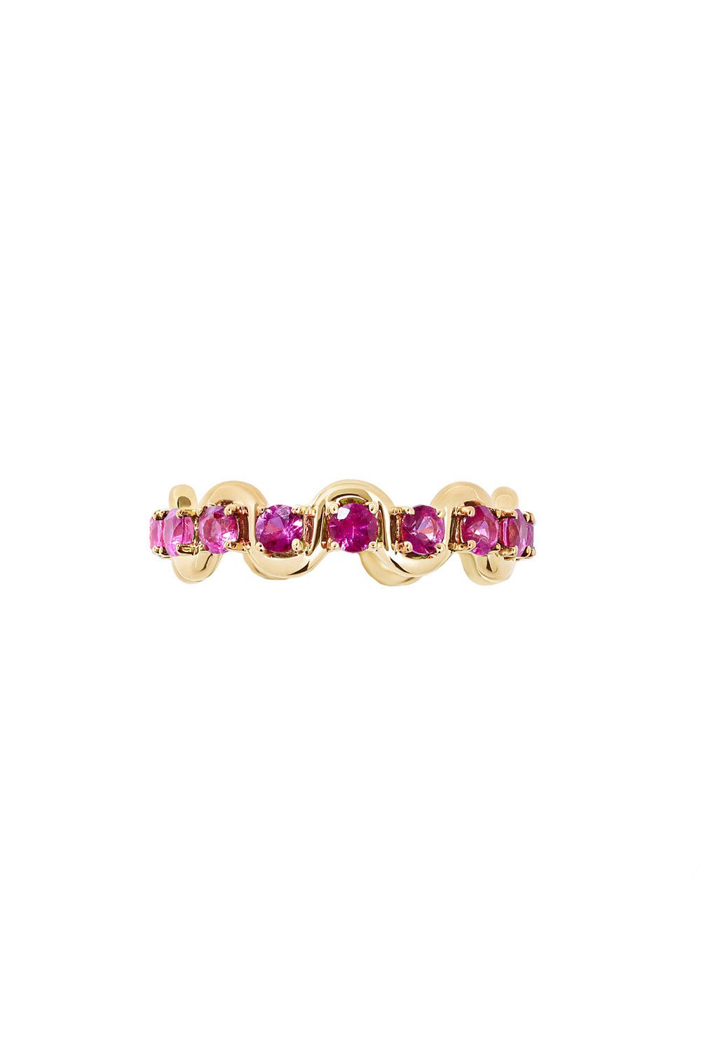STATE PROPERTY-Edessa Pink Sapphire Eternity Ring-YELLOW GOLD