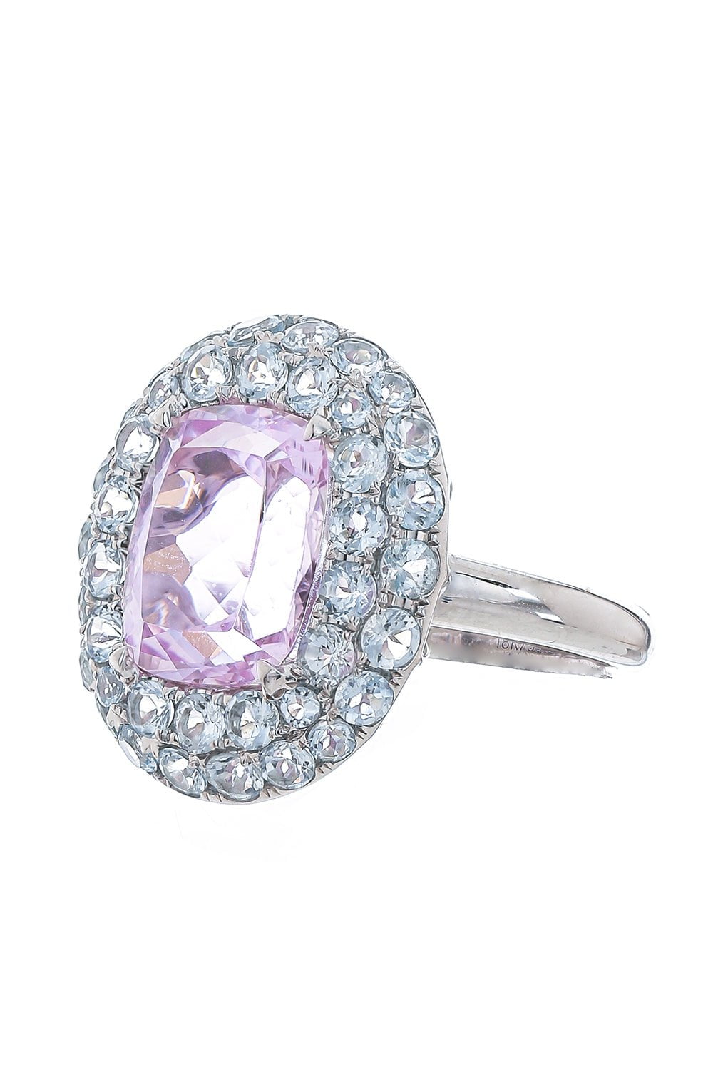 STEFERE-Kunzite Aquamarine Ring-WHITE GOLD