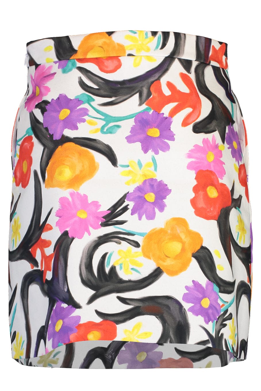 STELLA JEAN-Printed A Line Mini Skirt-