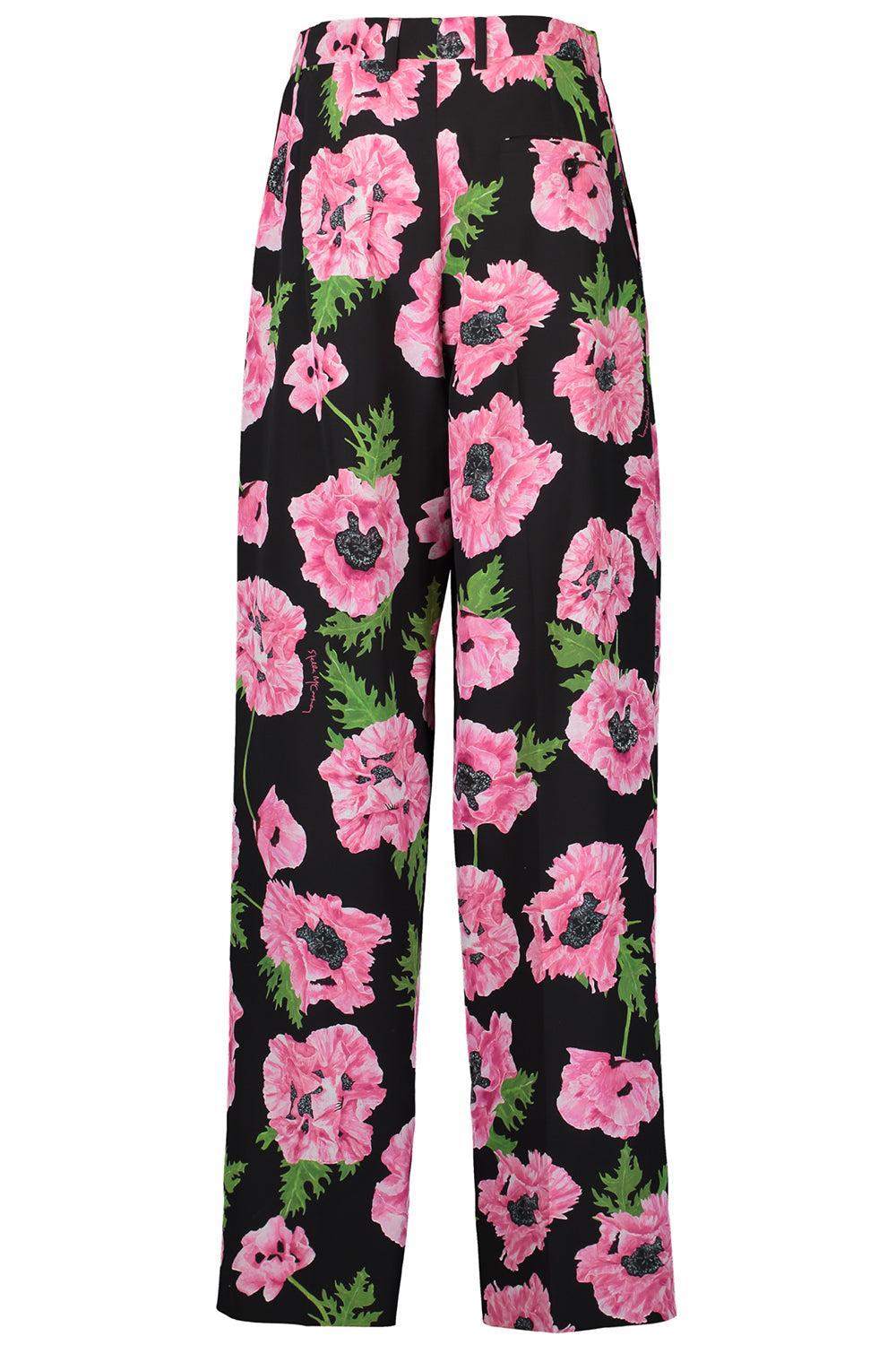 Poppy Print Trousers-PINK/BLK-38-CLOTHINGPANTWIDE LEG-STELLA MCCARTNEY